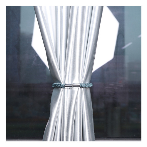 New product strong magnetic heavy rope cylindrical magnetic buckle home magnetic iron Nordic braided rope curtain strap magnetic buckle