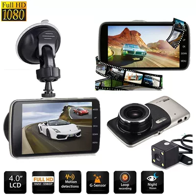 Car 4-inch driving recorder HD 1296p front and rear double lens reversing Image cross-border generation