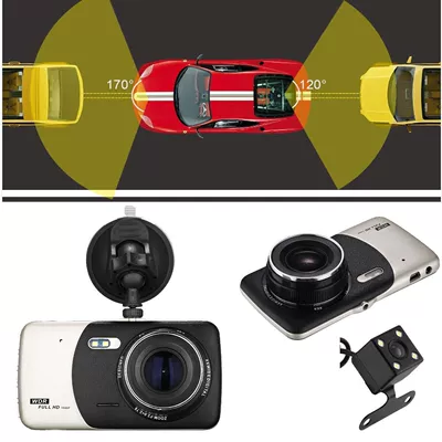Driving recorder HD 1296p front and