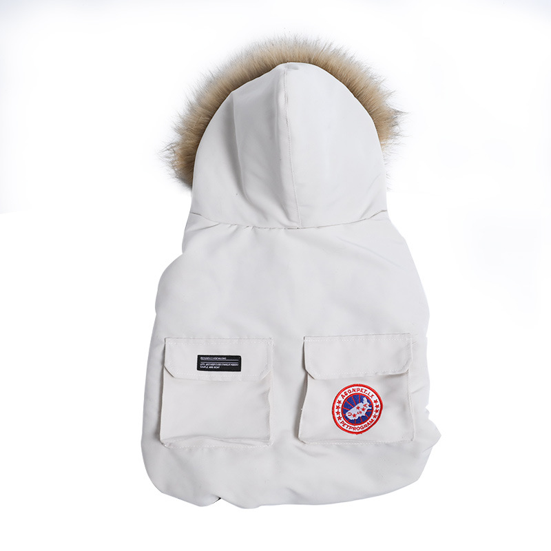 Chaqueta acolchada de algodón de cubo francés Chaleco de algodón engrosado perro Otoño e Invierno chaqueta cálida Corgi PUG mascota chaqueta acolchada de algodón parka