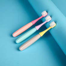 儿童牙刷3支装3-6岁蘑菇卡通硅胶小头婴儿细软毛牙刷厂家批发