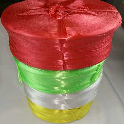 factory Supplying Multicolor PET monolayer Tear film Plastic Tied belay carton packing Seal Packing rope