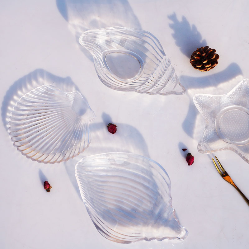 Golden Lion 100 Factory Direct Creative Ocean Series Tableware Bowl and Plate Set Fruit Plate Snack Dessert Cake Plate