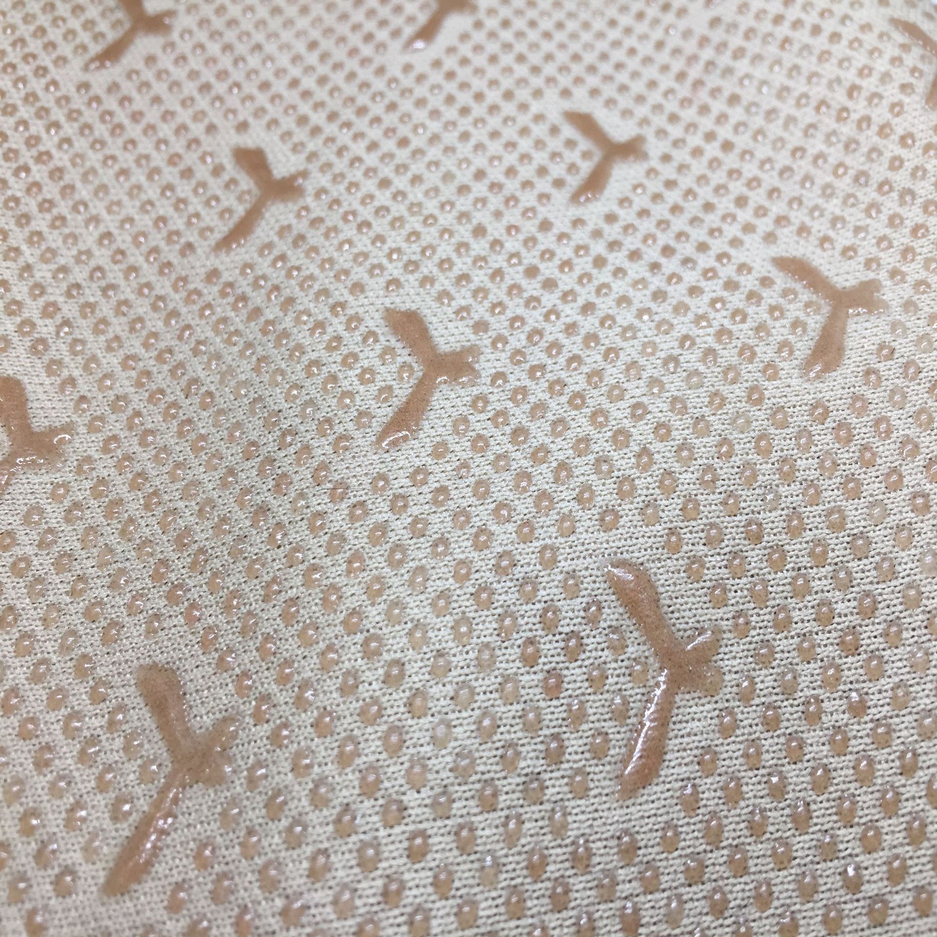 花型制作 大雁硅胶针织面料滴塑布 防滑布 沙发坐垫底布现货供应