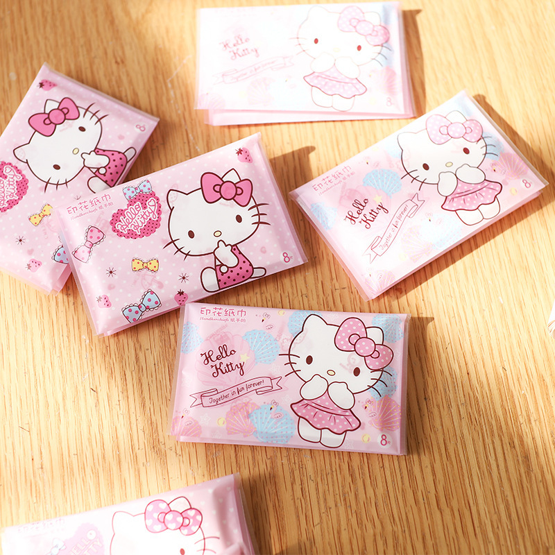 Creative fashion printed tissue portable Purse Wallet cartoon handkerchief paper napkin support consignment promotion