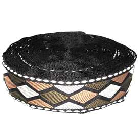 民族风菱形花边织带鞋材箱包复古绣花包边带3cm电脑刺绣提花织带