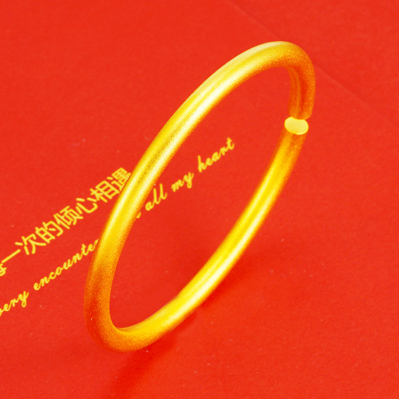 Brazalete Abierto Estilo Antiguo de 24K de Cobre Ajustable para Mujeres image 3