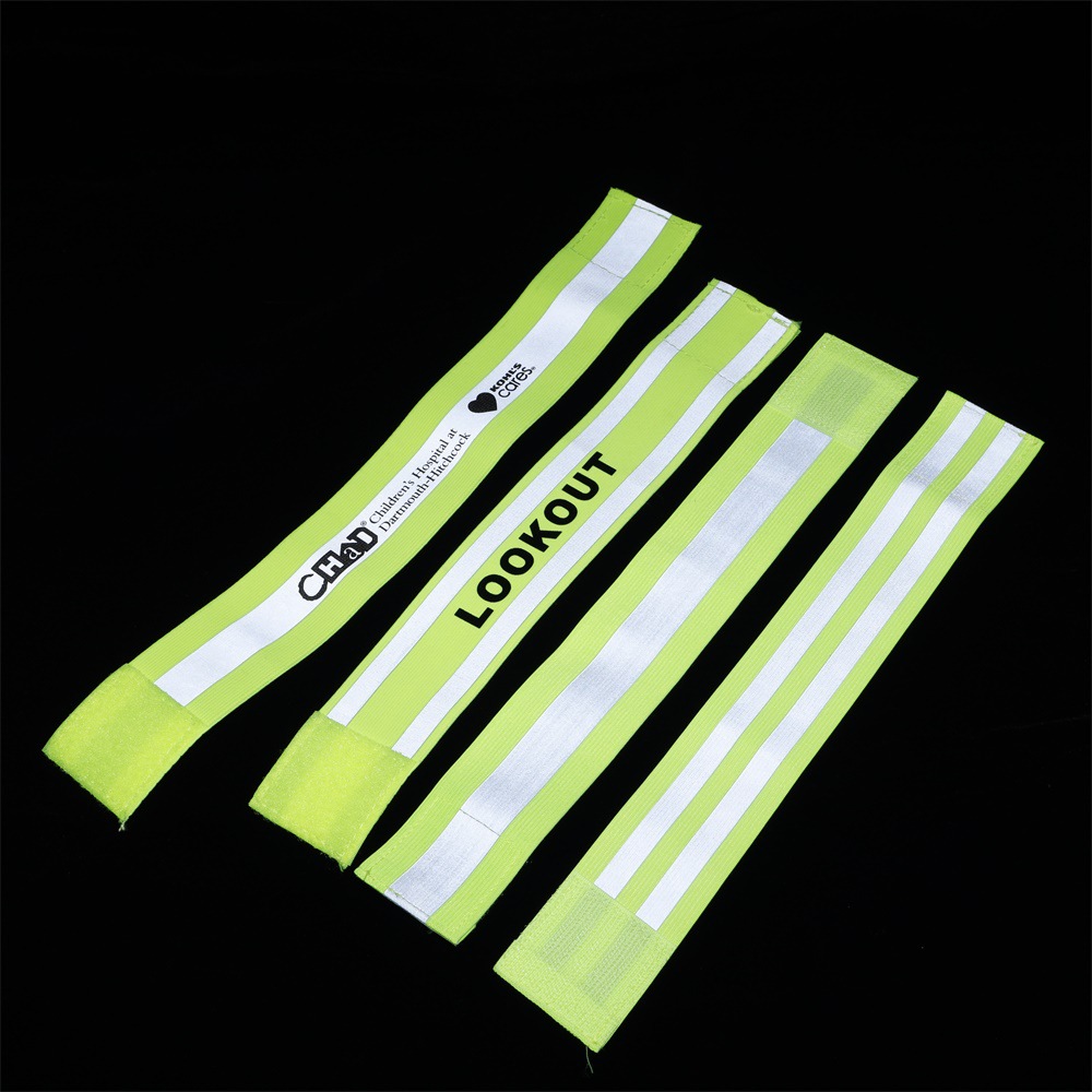 厂家供应户外运动反光腕带反光弹力手臂带可印刷雕刻图案