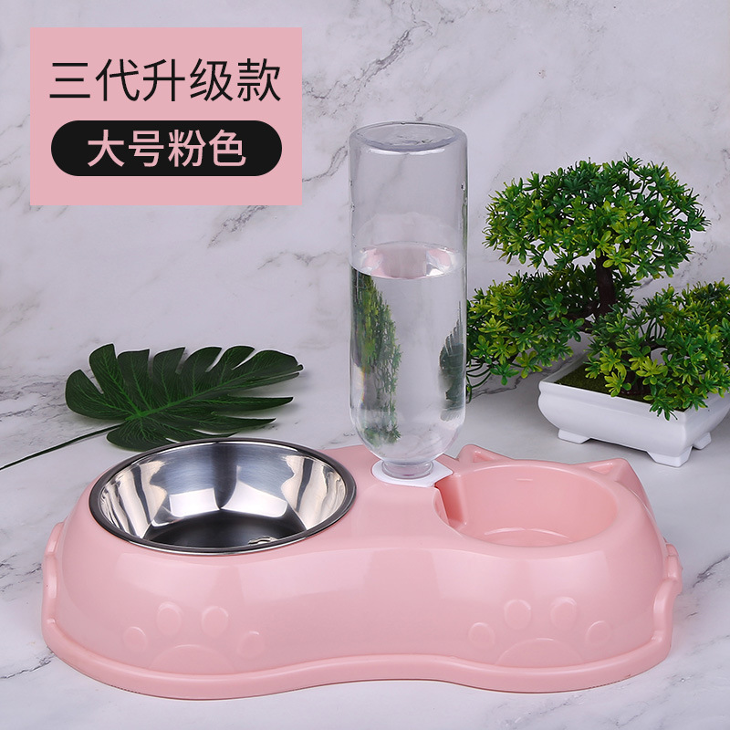 Cuenco al por mayor de acero inoxidable para gatos, cuenco automático para agua potable para perros, cuenco para perros Teddy, cuenco para gatos, cuenco para comida para perros, cuenco doble para gatos, bonito