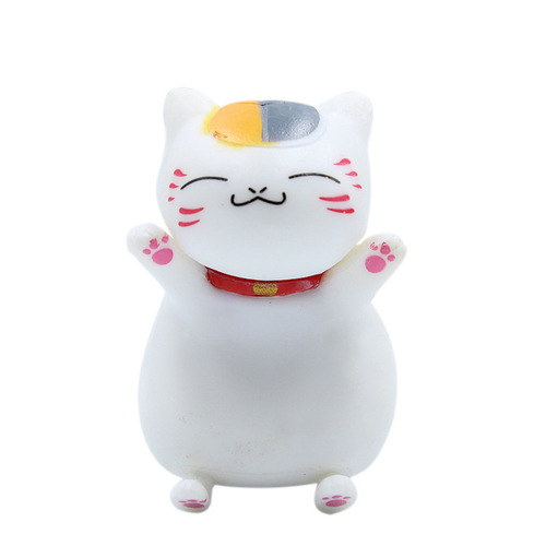 6 large size Natsume’s friend cat teacher figures, anime peripheral cat gashapon dolls, micro landscape decorative ornaments