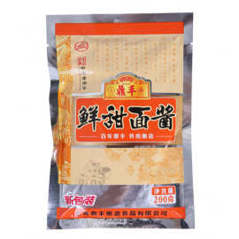 上海鼎丰牌鲜甜面酱整箱40袋*200g袋装 烤鸭鸡肉卷酱