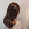 Crystal, hairgrip, fashionable bangs, universal hairpins, hair accessory, 2 pieces, light luxury style, simple and elegant design