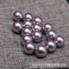 Purple beads from pearl, accessory handmade, earrings