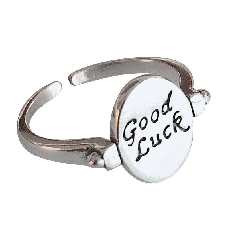 レトロなアルファベットの指輪の組み合わせins韓東大門ヒップホップはs 925銀の英語の指輪の対外貿易の卸売りをめっきします。