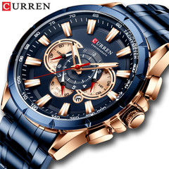 Curren/Carren 8363 men's business steel strap watch quartz calendar six-pin multi-function luminous men's watch