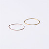 Golden ring, 750 sample gold, Japanese and Korean, simple and elegant design, pink gold, on index finger