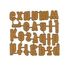 scrapbook DIY刀模碳鋼刀模兒童DIY壓花刀模金色小寫字母刀模