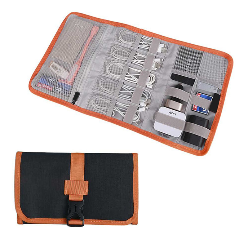 Factory Wholesale Customized Data Cable Cosmetics Bag Waterproof Digital Cosmetics Bag Multifunctional Power Bank Travel Cosmetics Bag