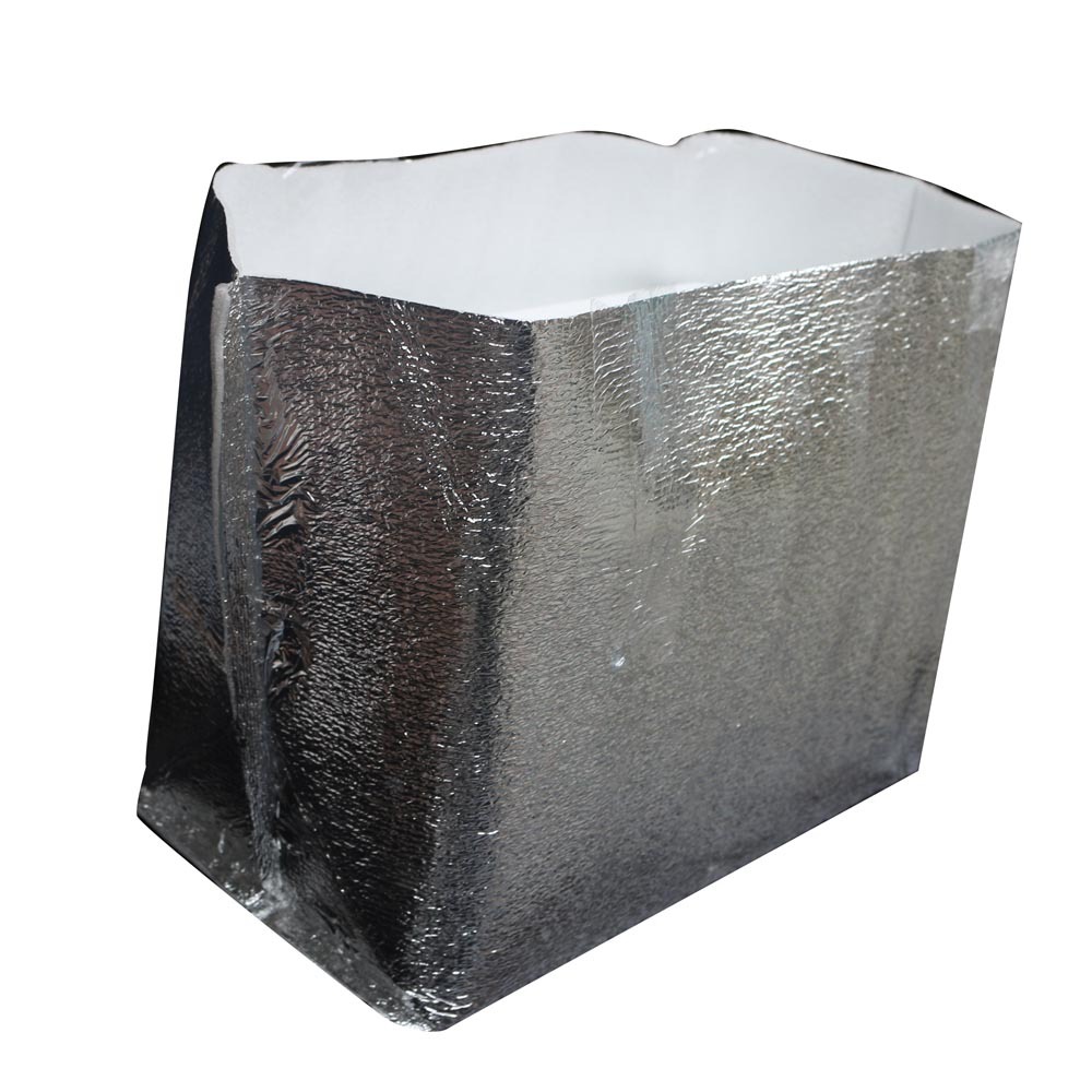 Bolsa de aislamiento de papel de aluminio estéreo para llevar pastel de frutas refrigerado aislamiento térmico cangrejo peludo marisco caja de burbujas bolsa de película de aluminio Express