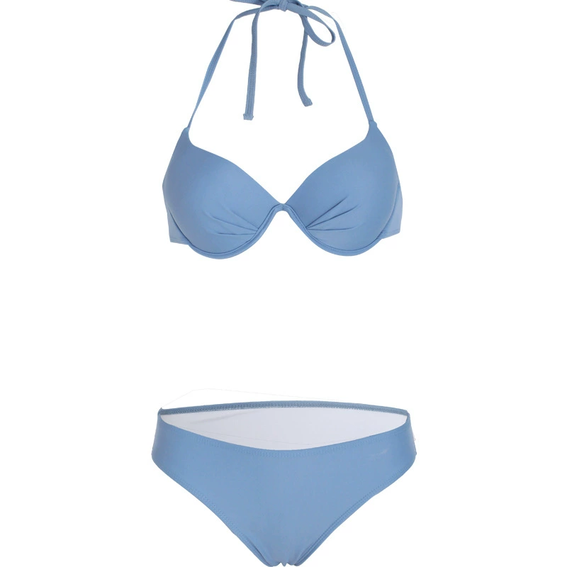 Halter Push-up Bikini — Adjustable Tie Sides, Beach Support, Sizes M–XL+