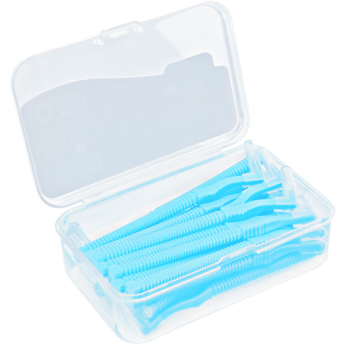 Medical L-shaped interdental brush, interdental brushing, interdental cleaning, orthodontic special ultra-fine 0.4-1.5 interdental brush, 22 pieces