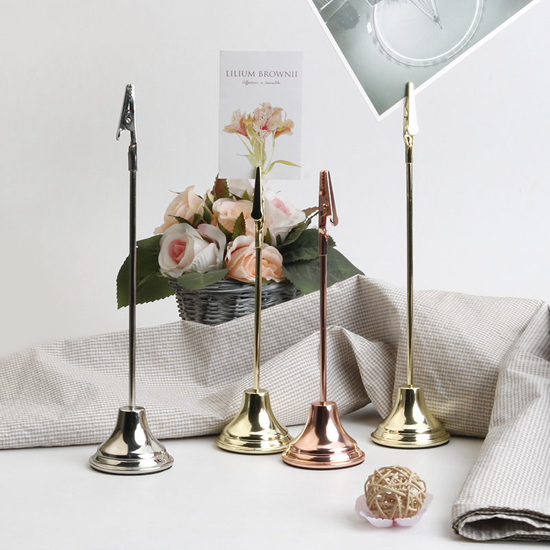 不锈钢婚礼创意席位卡夹号码夹婚庆桌卡夹便签夹宴会桌牌