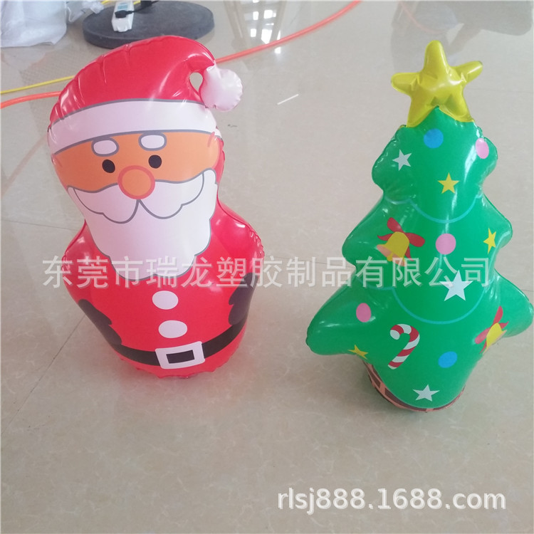 电压厂家供应充气圣诞老人 充气圣诞树 节日站立pvc圣诞老人