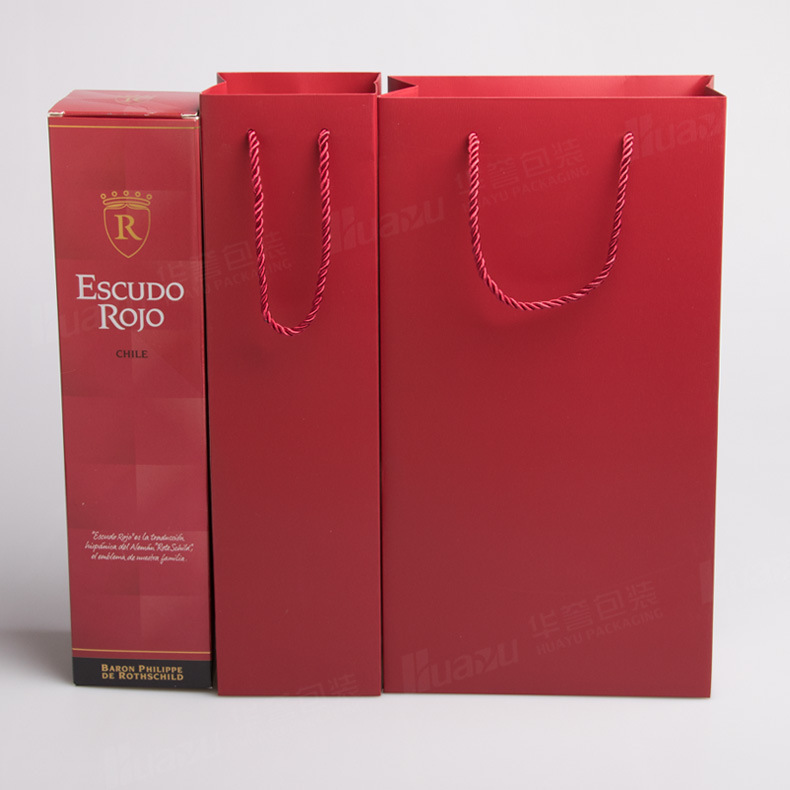 Red wine handbag wine gift bag red wine handbag double paper bag single red wine packaging handbag