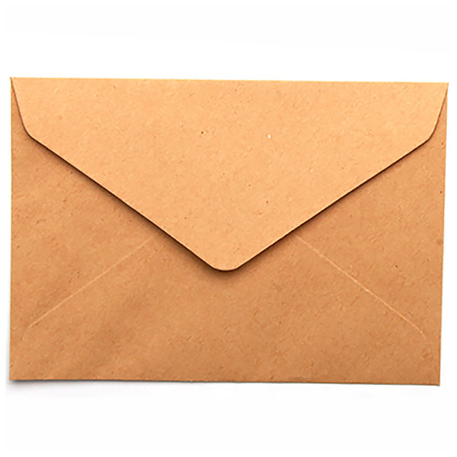 Muguang Fire Paint Envelope Black Envelope Simple Creative Blank Retro Kraft Paper Envelope Postcard Storage Envelope