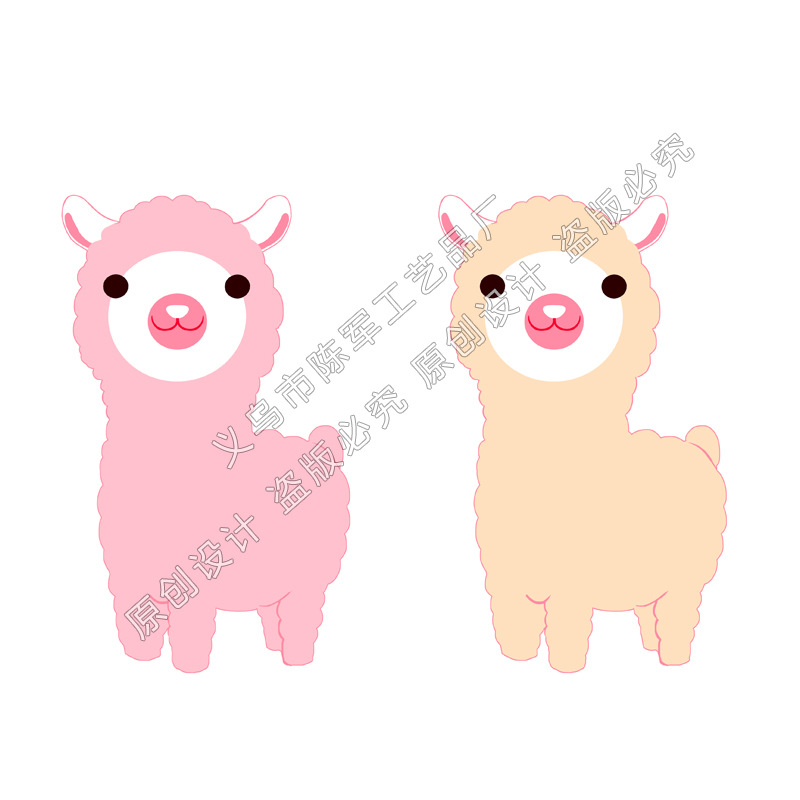 Lạc đà alpaca mini, móc khóa thú cưng, phụ kiện trang trí chậu cây siêu dễ thương (z-CJ-779)