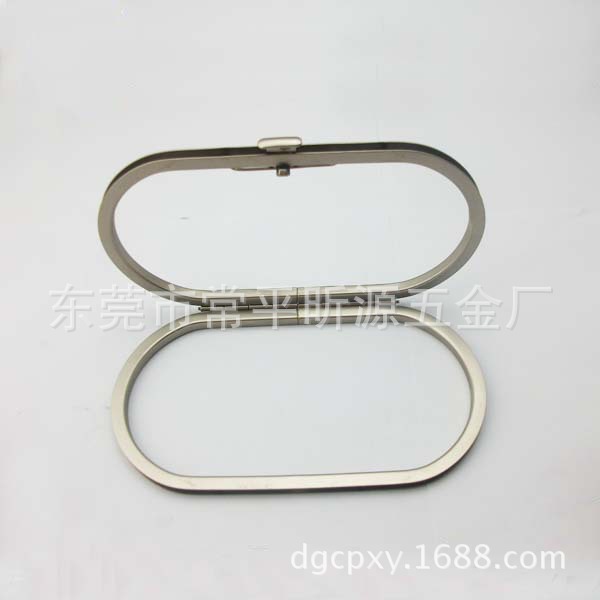 供应钱包五金配件， 方形五金框 ，亚叻色反口铰， 美甲圆框