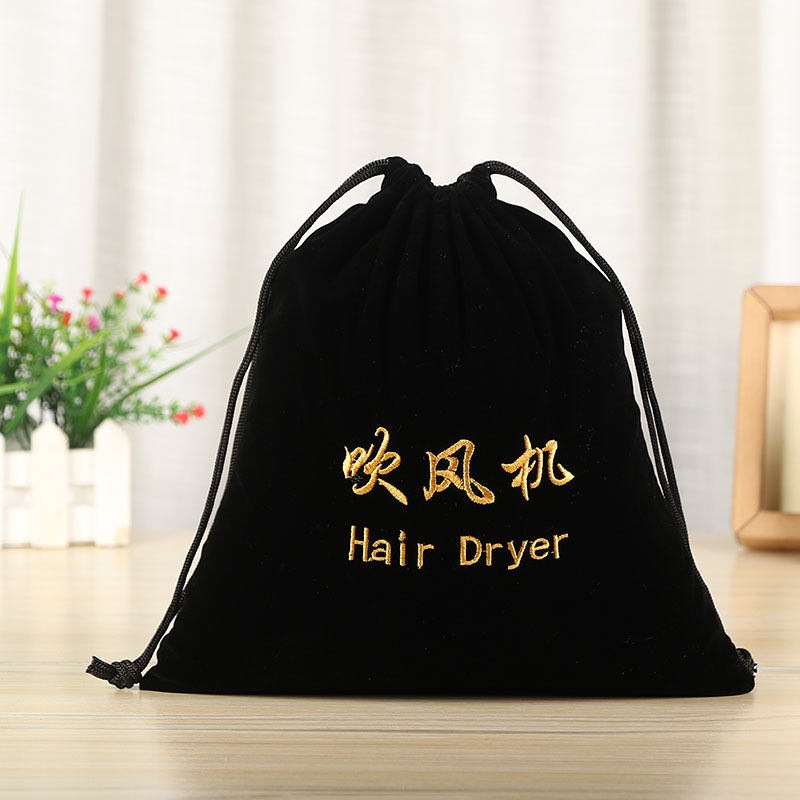 Bolsas de franela al por mayor suministros para hoteles, juegos para secador de pelo, bolsas de tela, bolsillos con cordón, bolsas de almacenamiento de joyería Wenwan, bolsillos con cordón