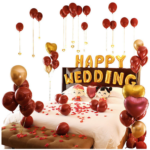 Wedding room layout balloon decoration creative romantic wedding new house scene layout wedding supplies complete wedding set
