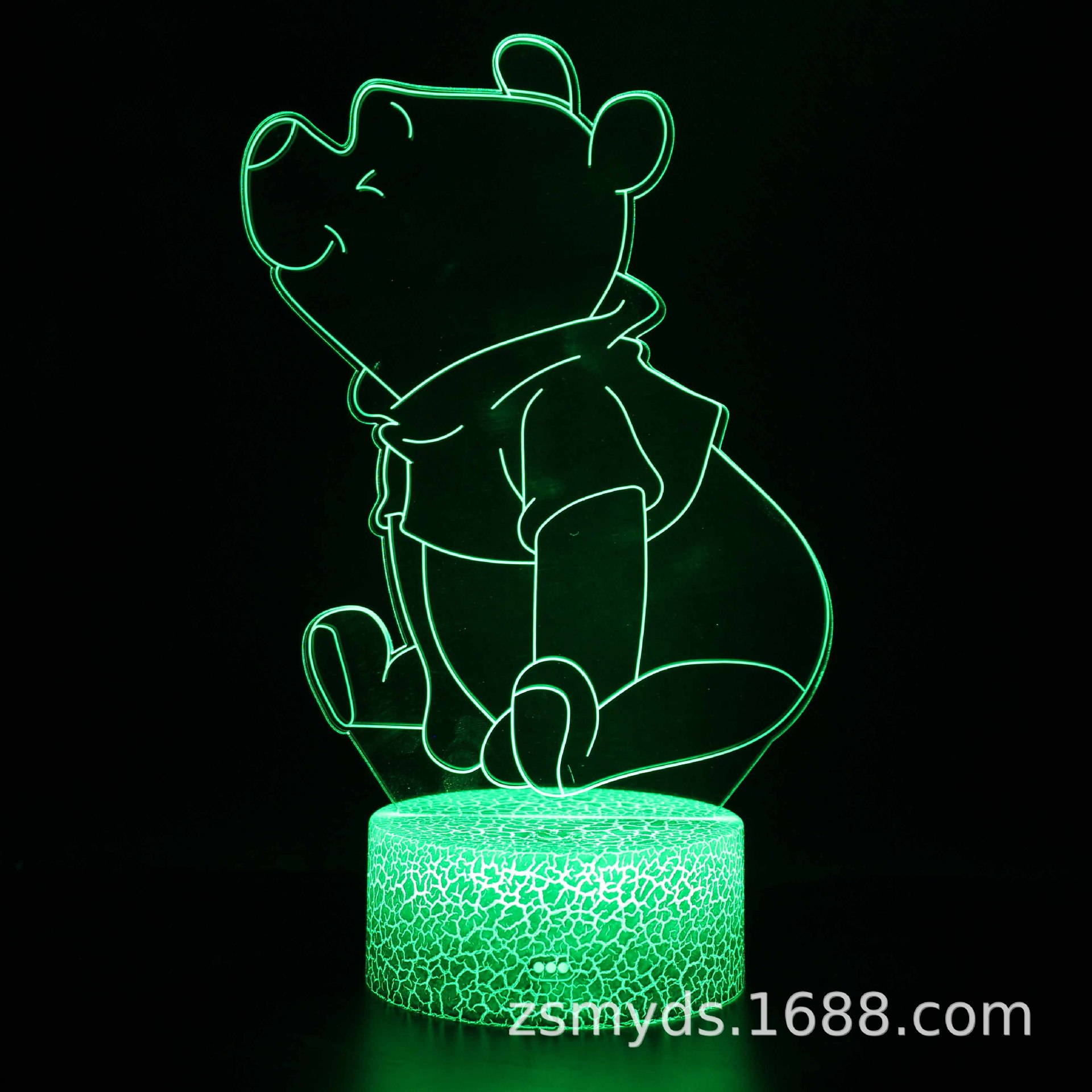 Lámpara 3D de la Serie Oso Amoroso de Dibujos Animados, Lámpara Nocturna Creativa LED, Lámpara Visual, Regalo de San Valentín, Lámpara de Mesa con Proyección