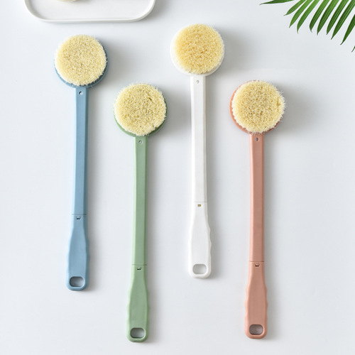 Long-handled massage shower brush, 2-in-1 soft bristle shower scrub, household bath scrub, back scrubber, bath brush with hanging function, wholesale shower brush
