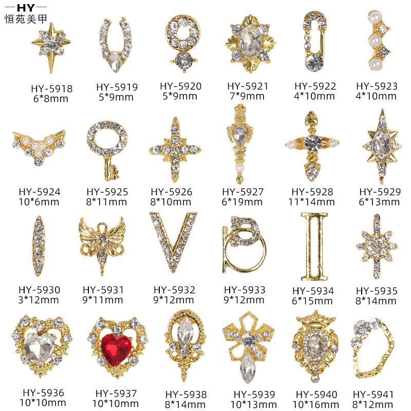 Transfronteriza nueva aleación de uñas de metal accesorios de la joyería ZIRCON varita de diamante transparente herramienta de uñas accesorios de diamante al por mayor