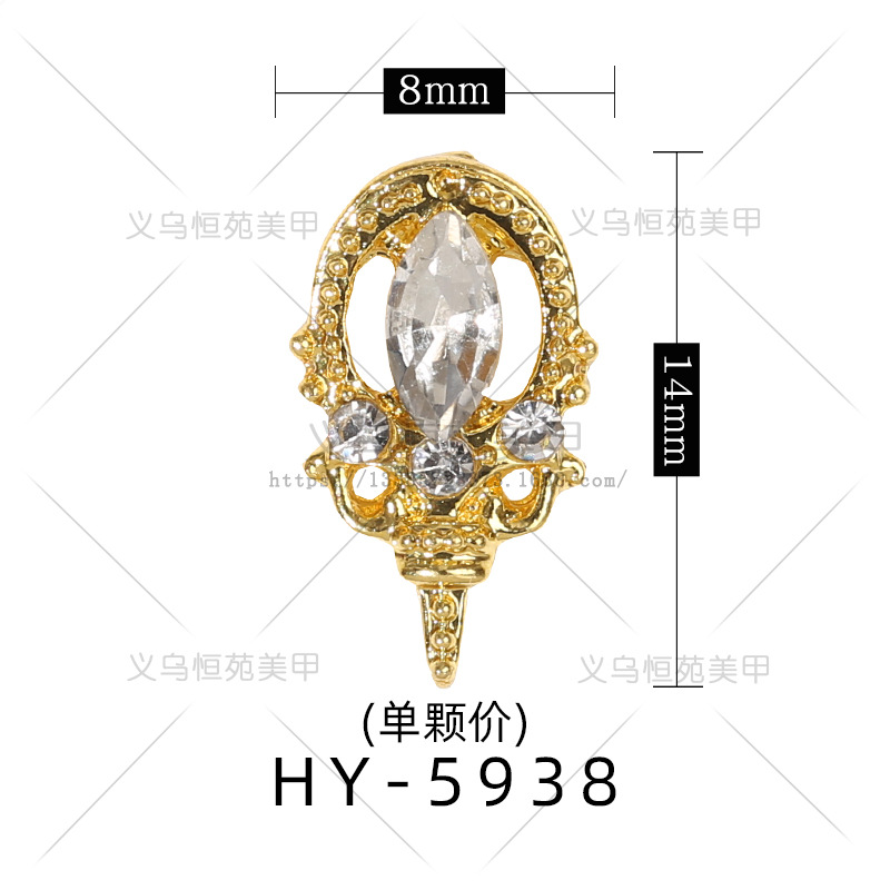 Transfronteriza nueva aleación de uñas de metal accesorios de la joyería ZIRCON varita de diamante transparente herramienta de uñas accesorios de diamante al por mayor