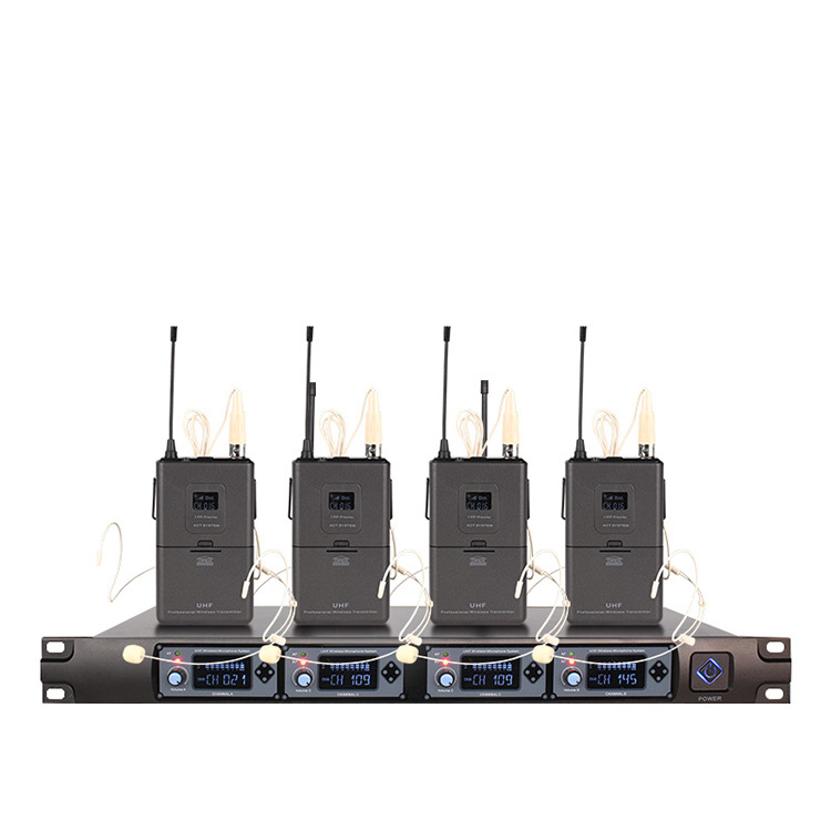 Sistema de Micrófonos Inalámbricos 1 a 4 Inalámbrico UHF para Escenario y KTV image 3