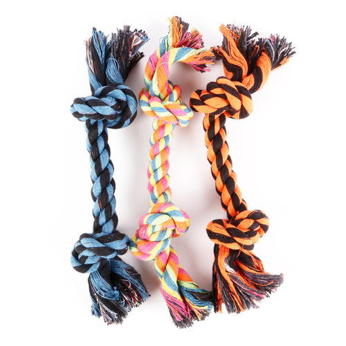 Hot selling colorful cotton knot toy balls dog cotton rope toys cotton rope braided balls large, medium and small dog toys