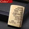 Chief Leader Meeting Lighter Five -sided Eclipse retro personality Creative Pure Copper Retro Lighter