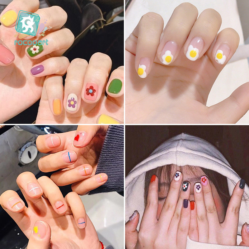 Cross-border supply of Hyun-a with net red nail stickers nail decals small fresh fried eggs nail stickers wholesale