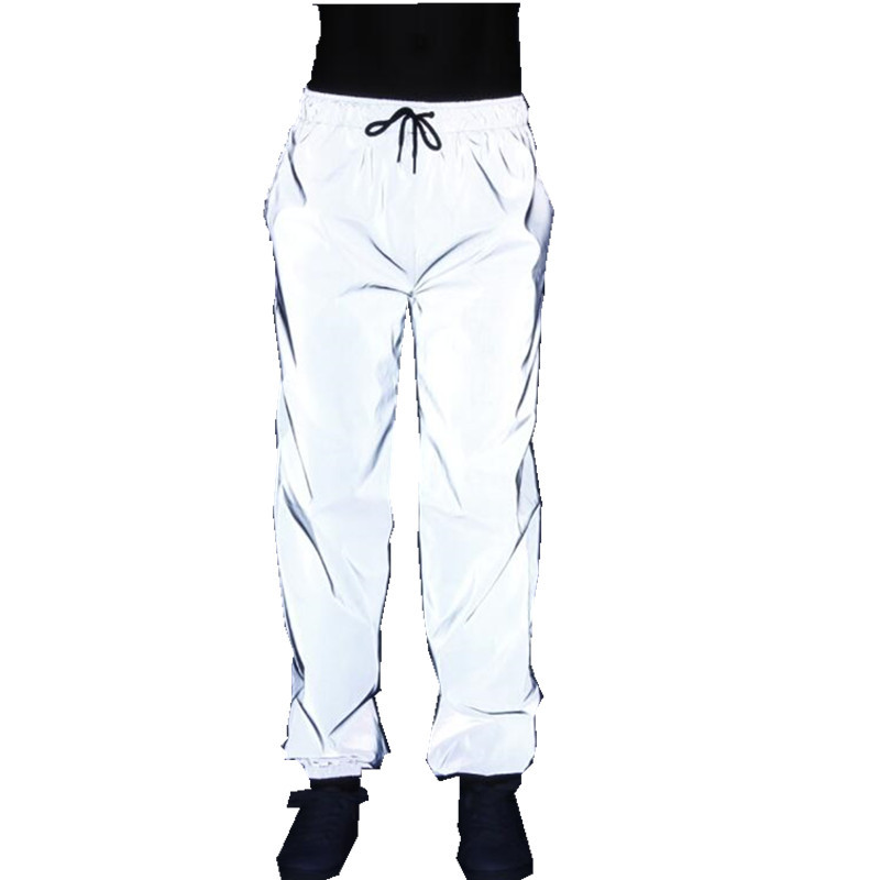 Herrenbekleidung Reflektierende Hosen für Frühling und Herbst für Männer und Frauen, Hip-Hop-Hip-Hop-Hosen für Basketballsport, lässige Leuchthosen_voghion.com