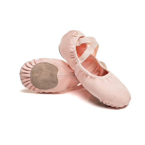 Stretch fabric dance shoes for women, soft soles, children's exercises, adult preschool teachers' body art exams, camel color ballet cat claw shoes