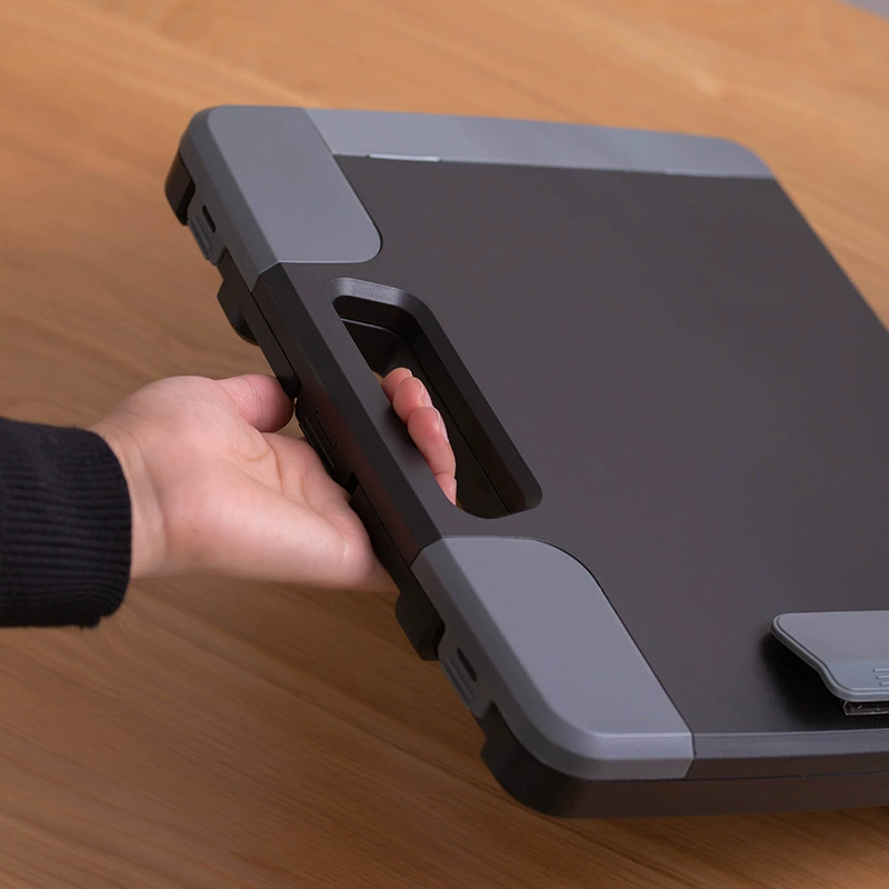 Handheld universal plastic folder, storage system for documents