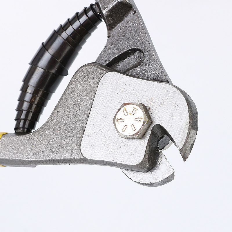 Ventas de fábrica Jiutong 8 pulgadas tijeras de cuerda de alambre alicates de corte de alambre de plástico manual de ahorro de mano de obra tijeras de cuerda de alambre herramientas de hardware