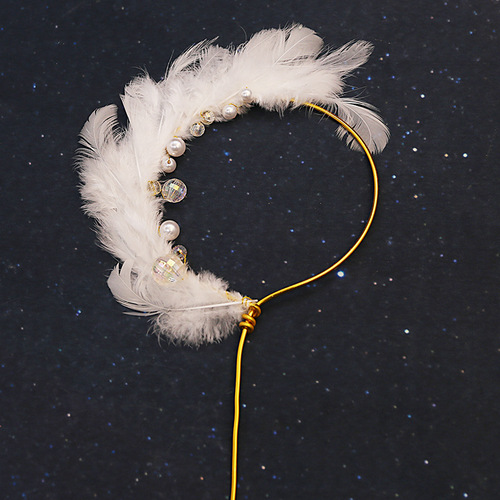 Baking decoration plugin birthday cake decoration insert card feather round ornament beautiful cake baking cake ornament
