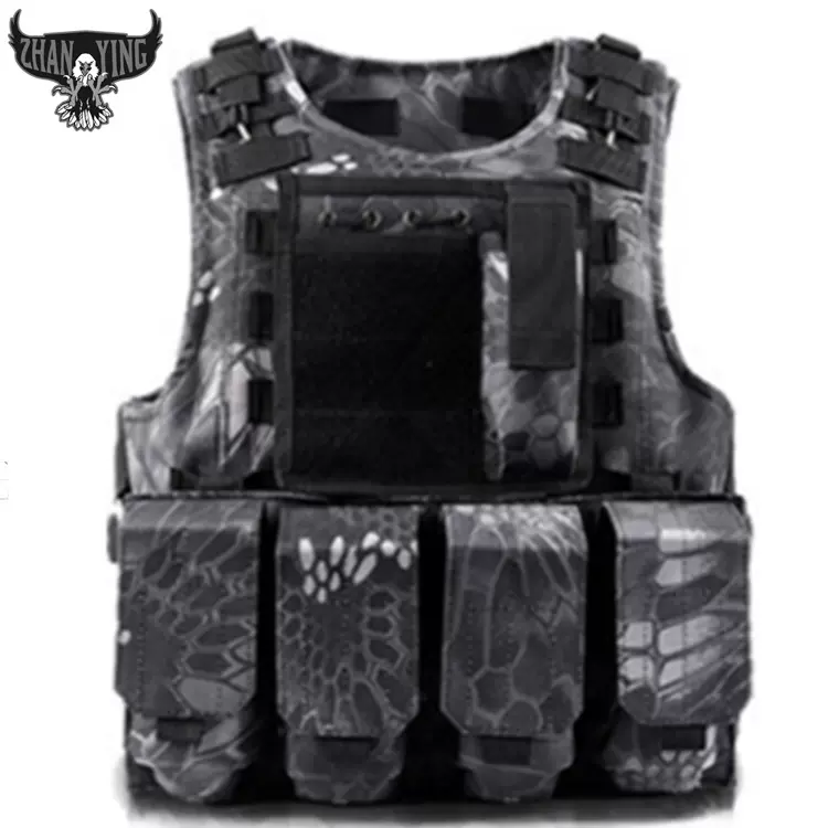 两栖多功能战术背心马甲黑色作战马甲军迷CS野战防护装备男