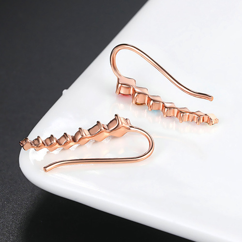 Korean style simple and fashionable colorful zircon earrings for women 3A zircon gold-plated earrings cross-border jewelry wholesale