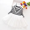 Dress girl's, small princess costume, Korean style, suitable for teen, long sleeve, autumn