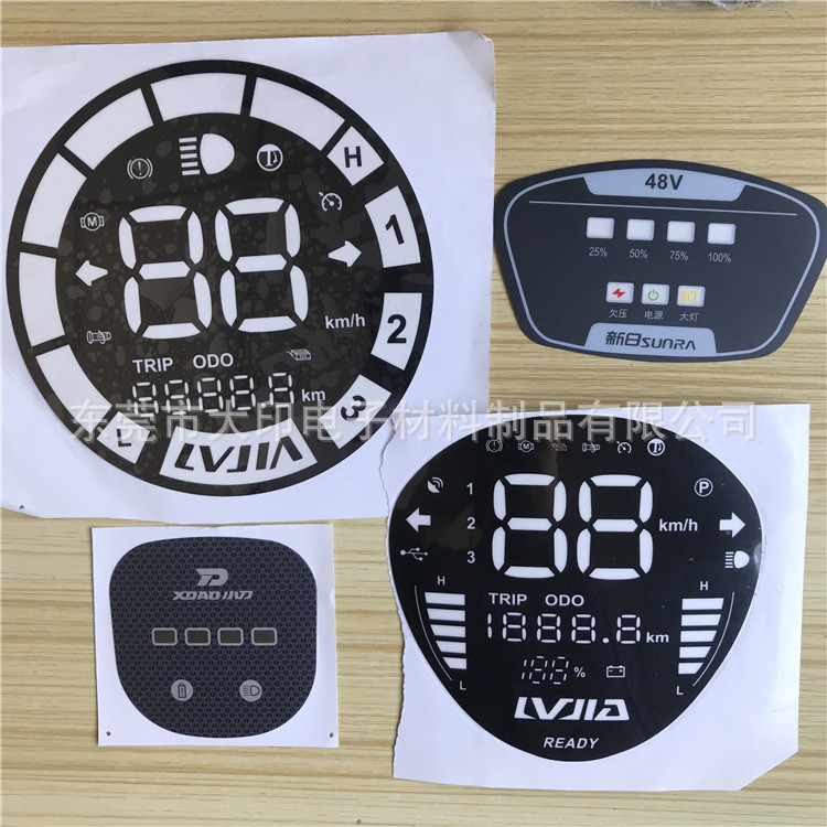 扩散均光膜显示面贴 绿佳电动车数码管膜片PET网版丝印仪表盘贴膜